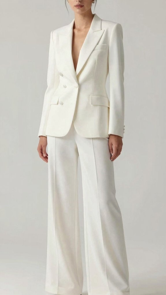 charcoal blazer satin trousers