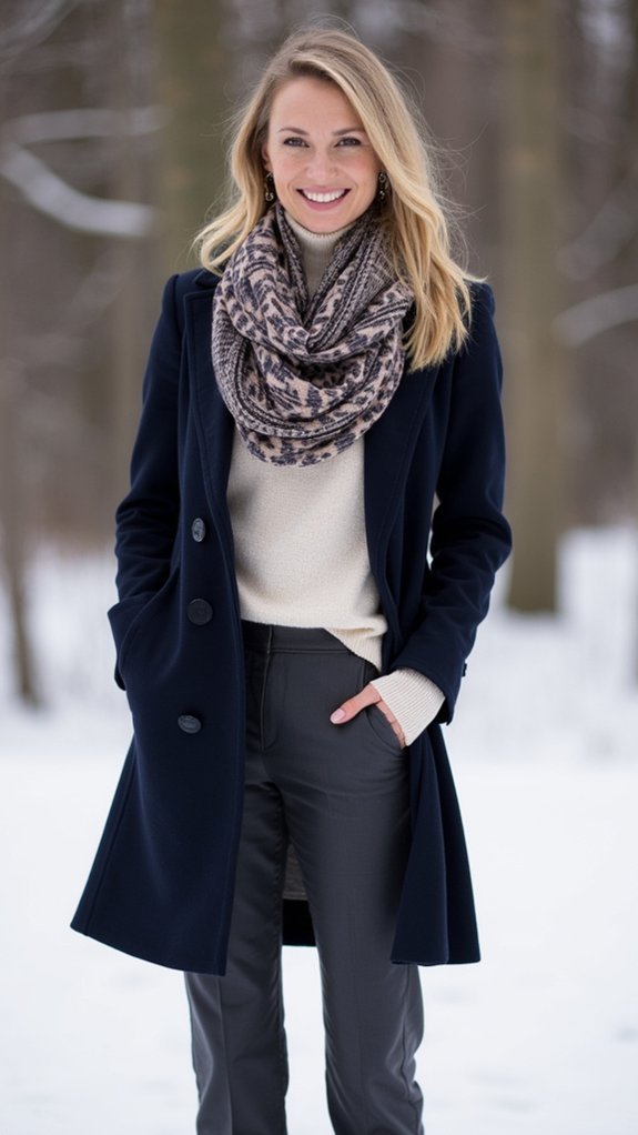 elegant lightweight winter layering