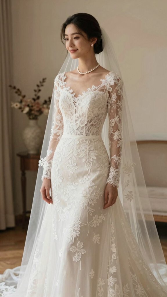 elegant structured bridal attire