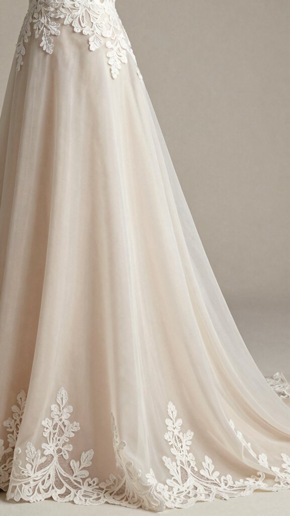 lace chiffon textured elegance