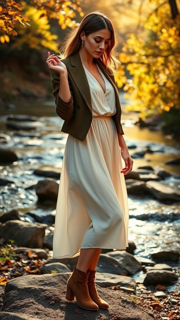 layered outdoor wedding attire