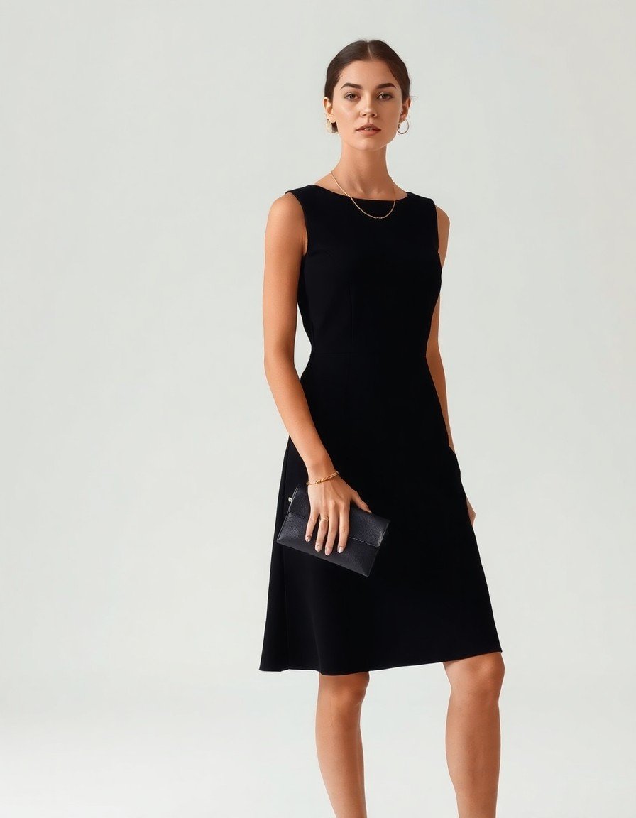 The Simple Black Dress With Understated Gold Jewellery