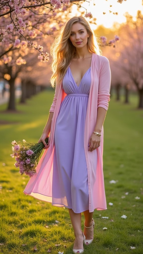 pastel breathable layered elegance