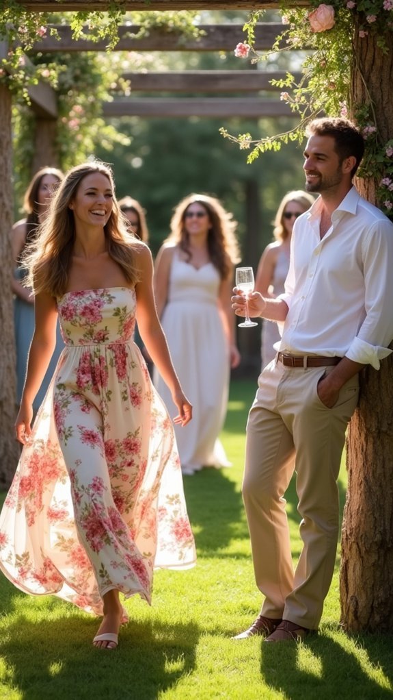 relaxed elegant wedding attire