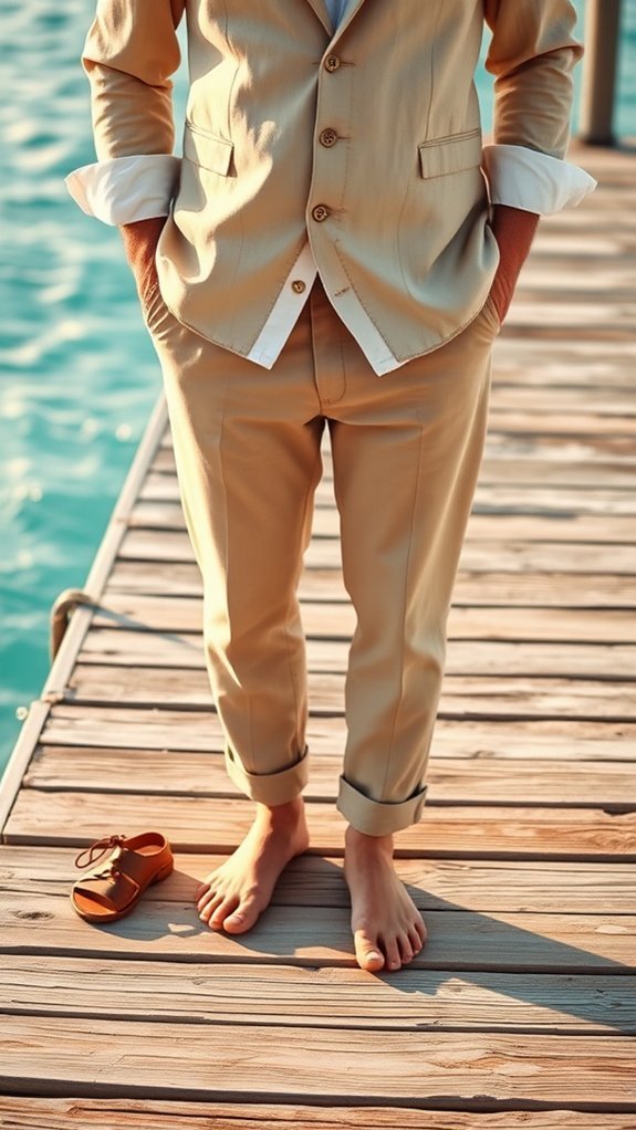 relaxed tuxedo beachfront attire