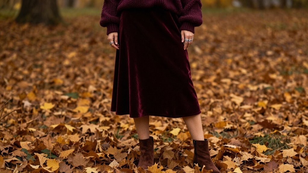 burgundy velvet chunky knits