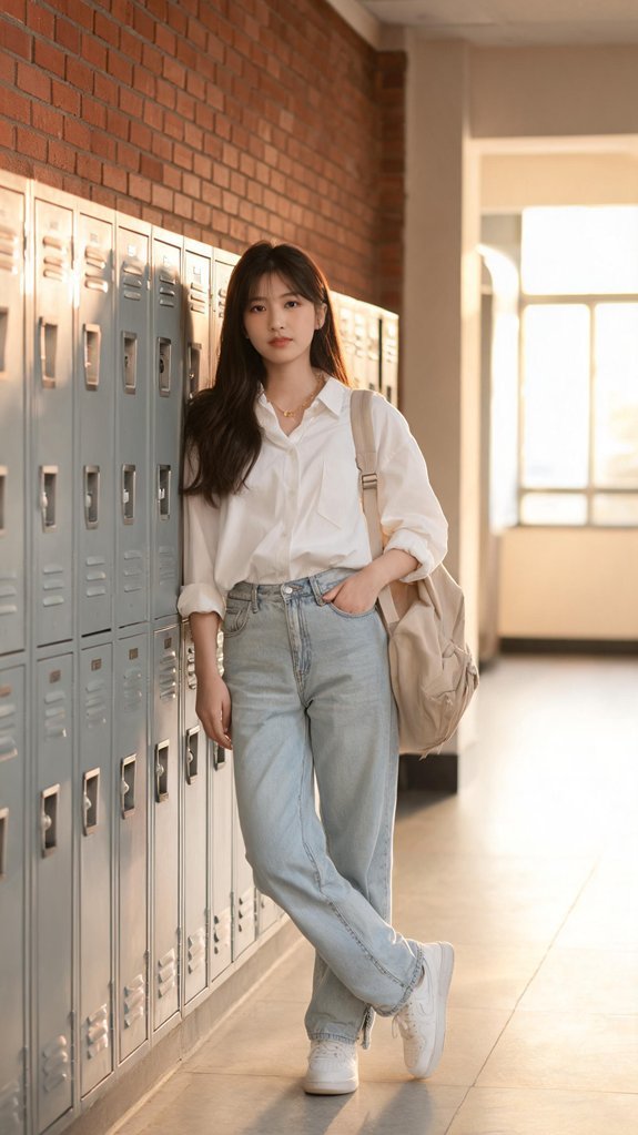 casual button down styling