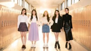 chic school skirt outfits