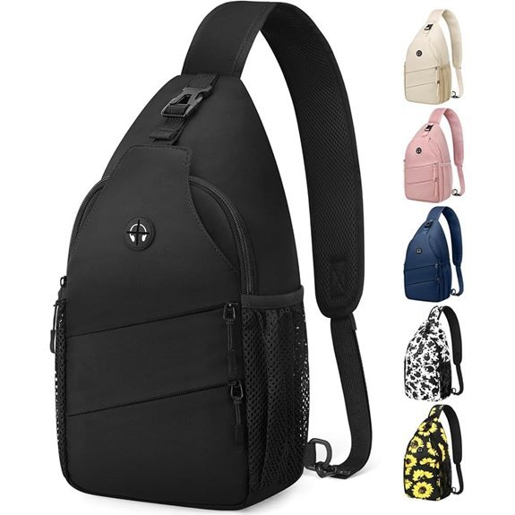 Pritent Crossbody Sling Bag with Convertible Strap