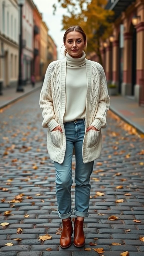 cozy layered relaxed chic