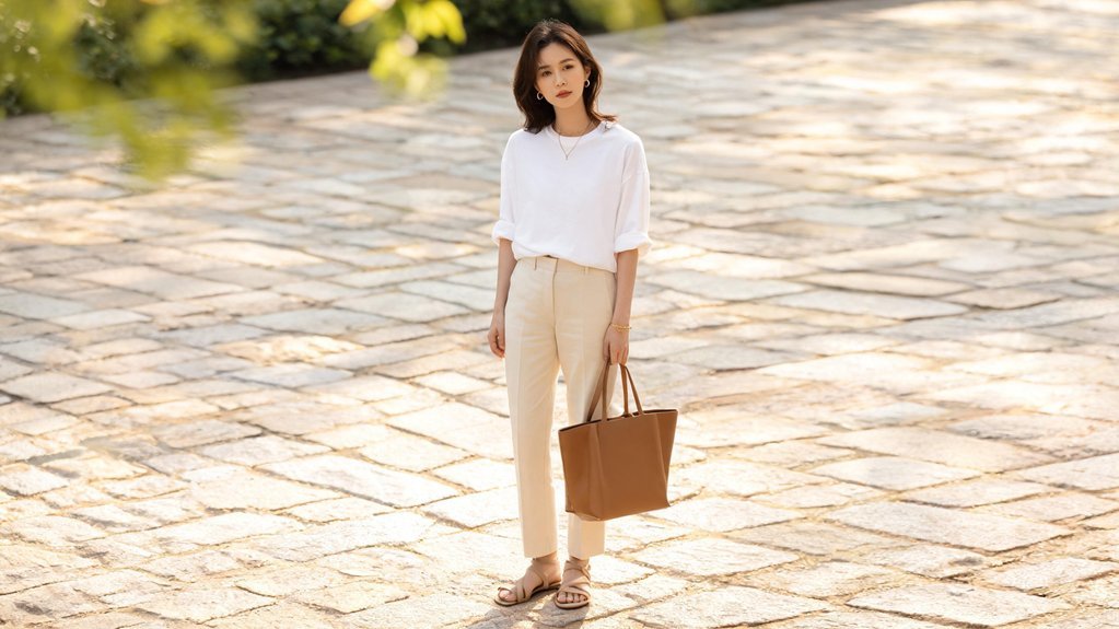 crisp white tee
