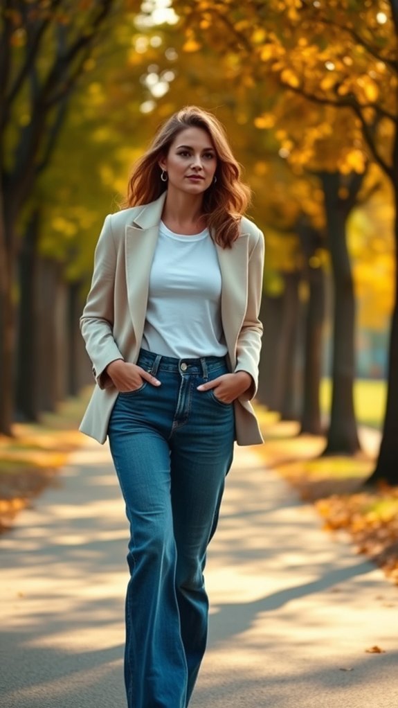 denim jacket layered elegance