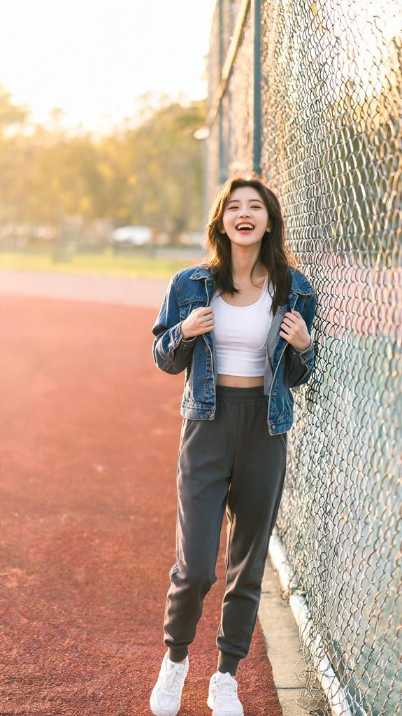 denim jacket street style