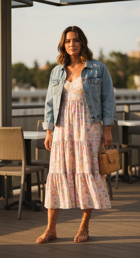 denim jacket sundress pairing
