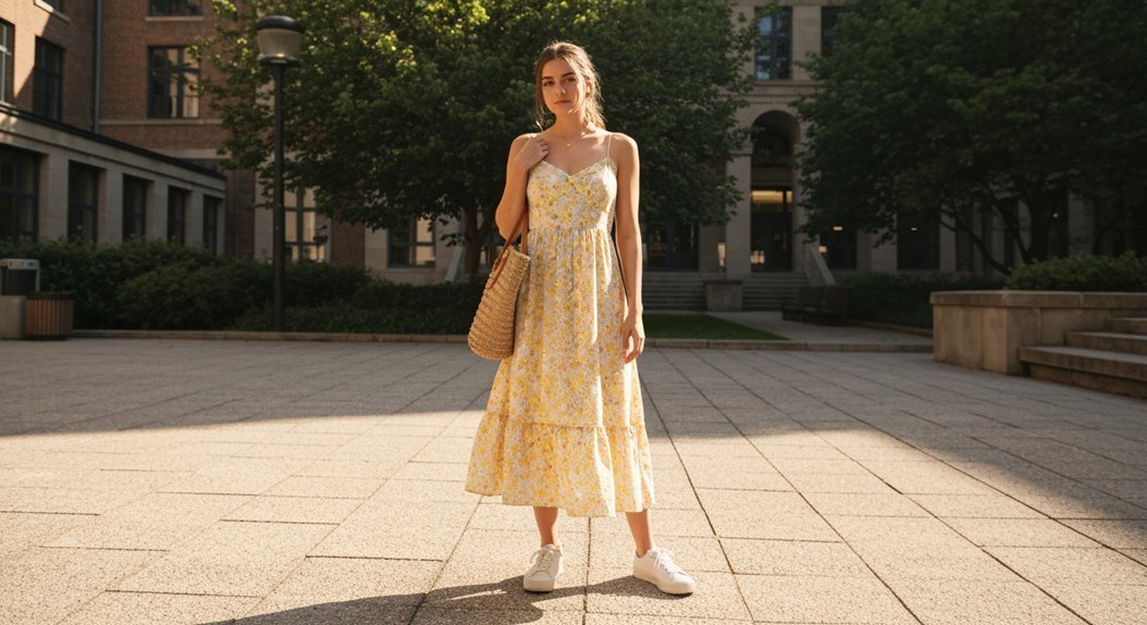 effortless summer campus chic