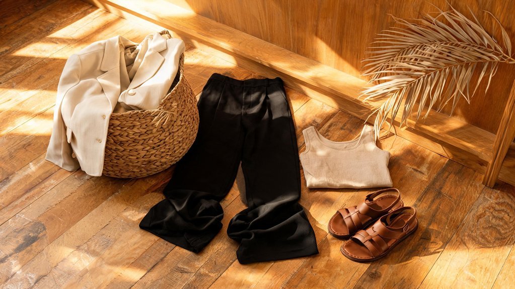 elegant fluid wide leg trousers