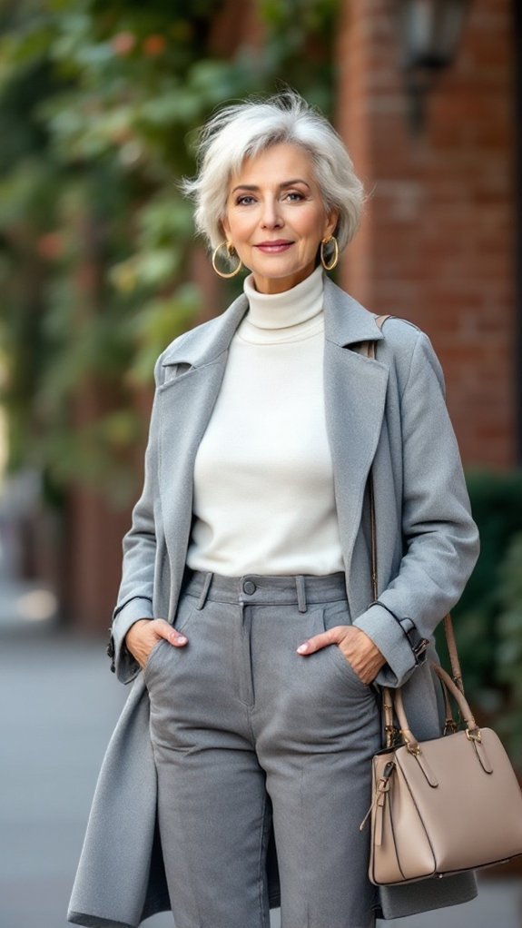 elegant neutral gray denim