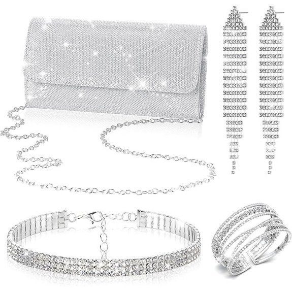 Shinymoon Rhinestone Jewelry Set for Women