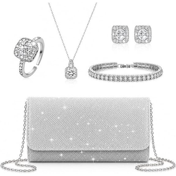 5 Piece Rhinestone Jewelry Set for Women