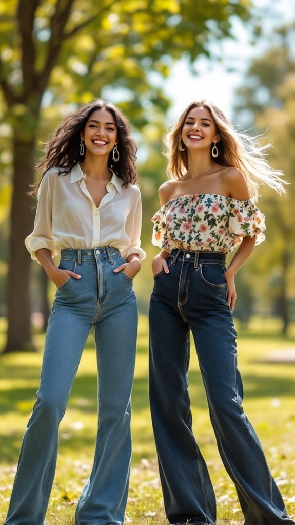 flexible rise wide leg