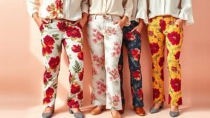 floral jean designs for seniors