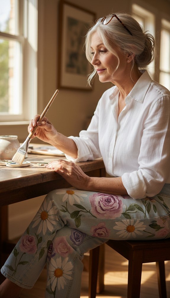 gentle brushstroke floral art