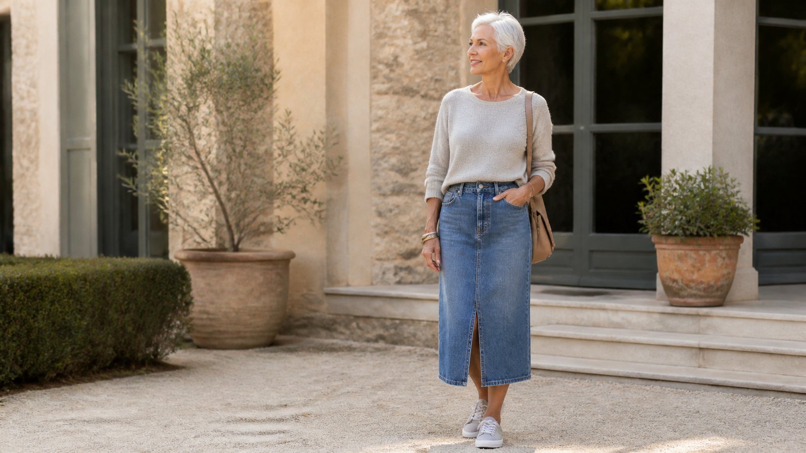 trendy-jean-skirts-seniors-will-adore featured outfit