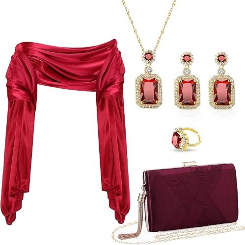 Jadive Evening Bag and Jewelry Set for Women