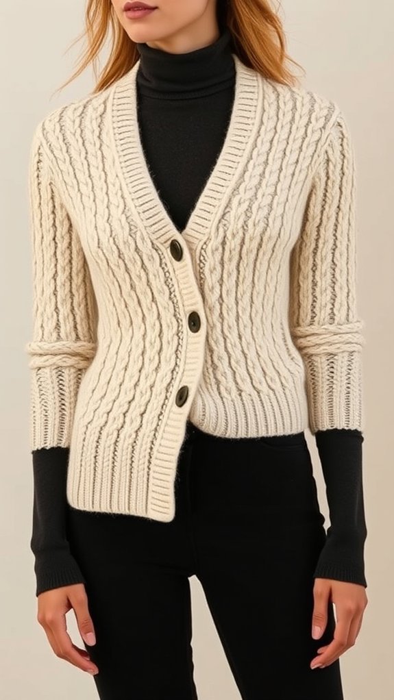 layer chunky knits elegantly