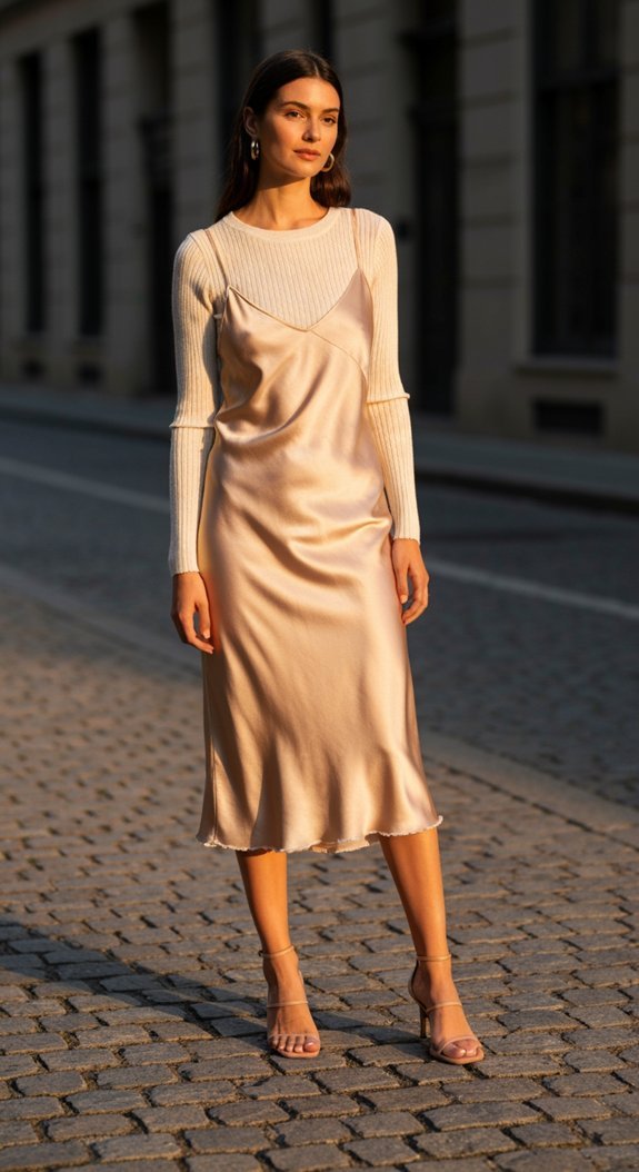 layered spring slip dress