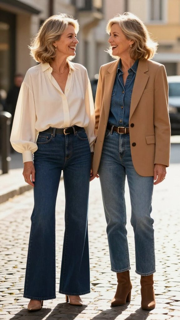 modern retro denim elegance