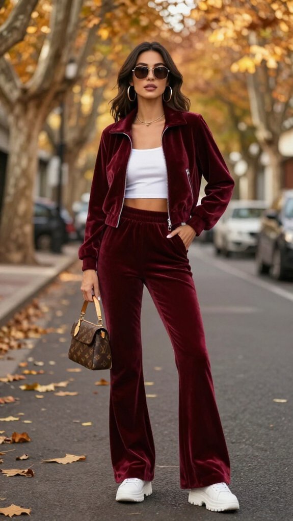 modern velour tracksuit chic
