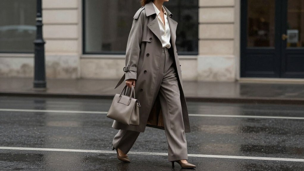 monochrome rain ready styling
