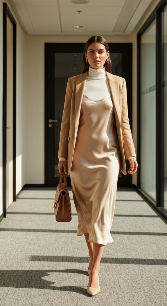 office ready slip dress