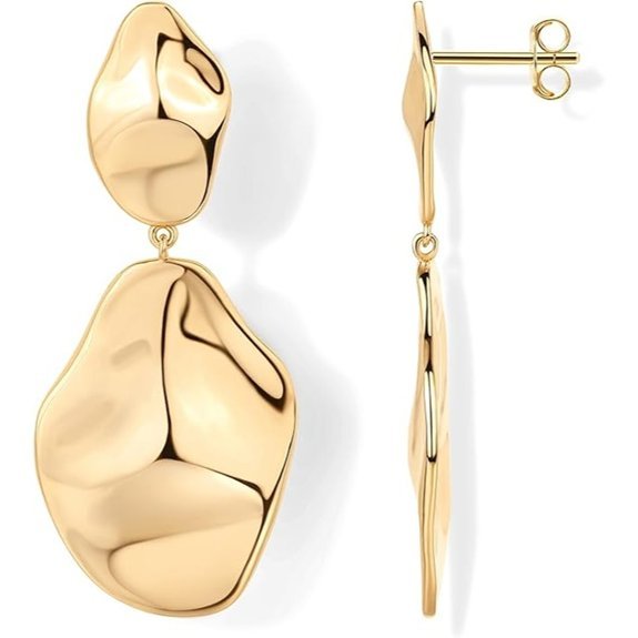 PAVOI 14K Gold Plated Teardrop Dangle Earrings