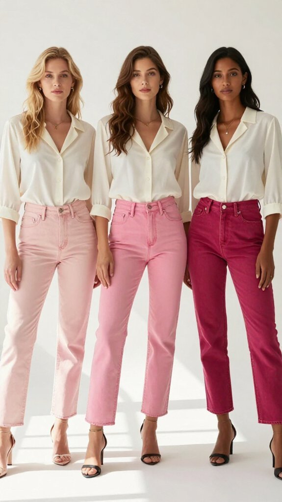 perfect pink denim for skin tone