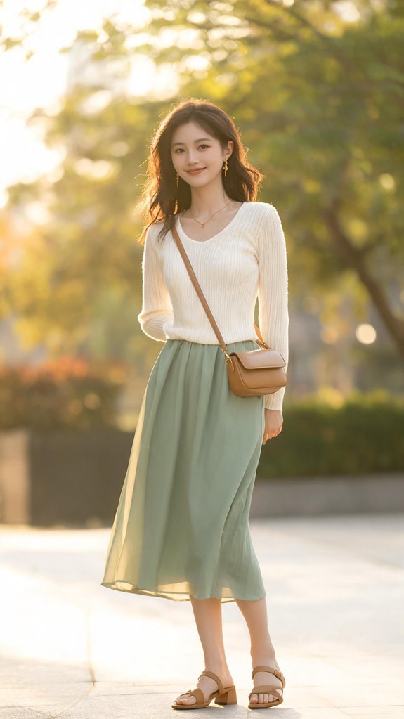 polished knit midi ensemble
