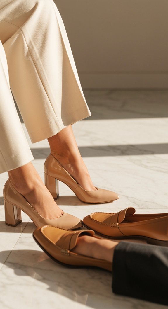 polished professional footwear coordination