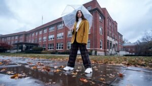 rainy day school fashion