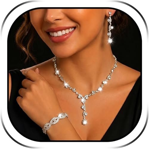 Roe Dolph Silver Rhinestone Jewelry Set