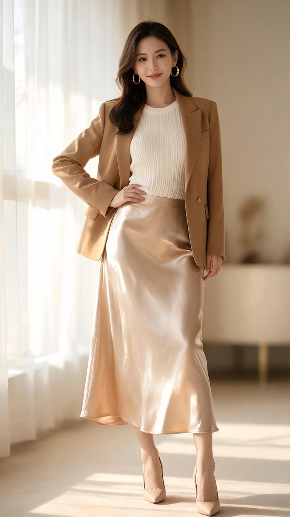 satin midi elegance satin midi elegance
