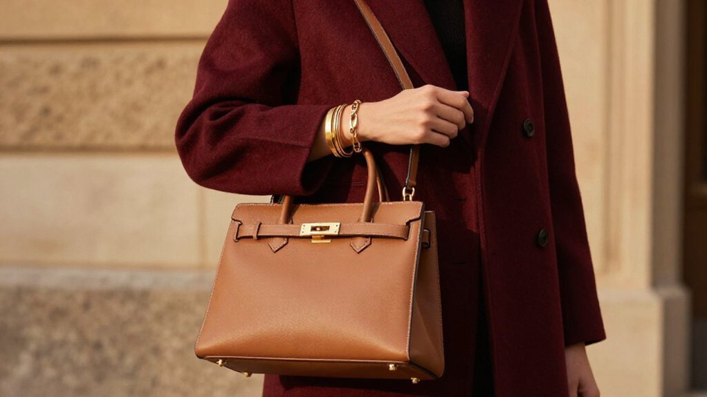 sculptural gold structured leather