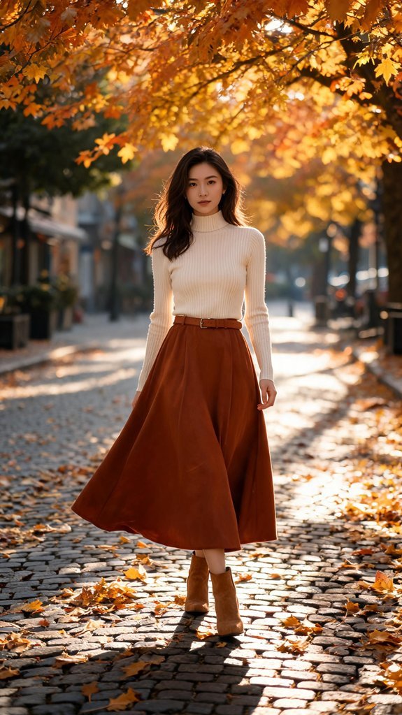 sleek ankle booted midi