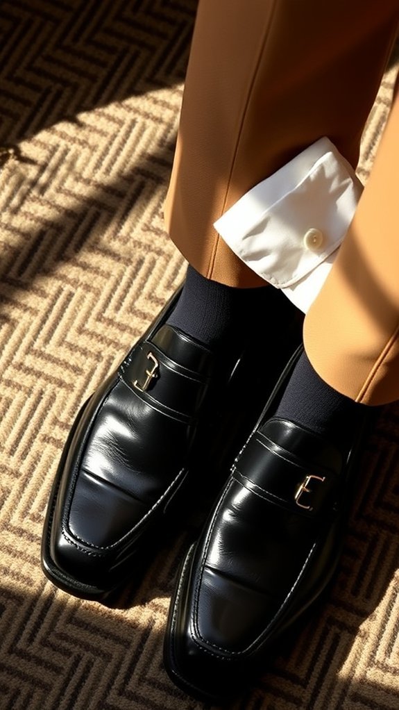 sleek leather office loafers