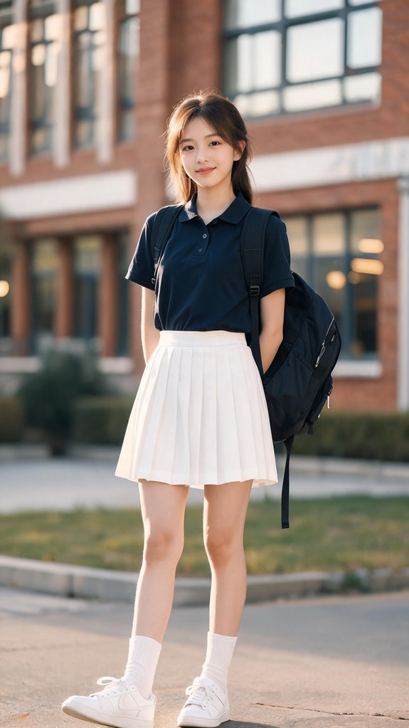 sporty pleated tennis skirt