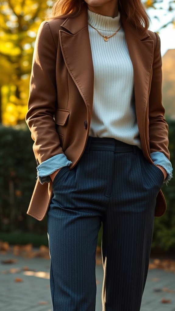 structured blazer office layering