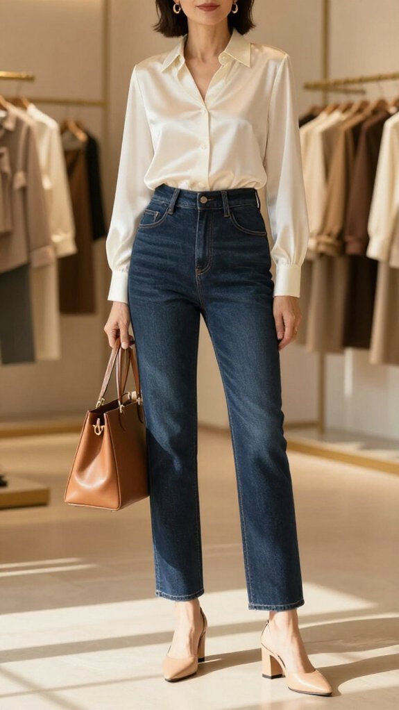 supportive high waist senior jeans
