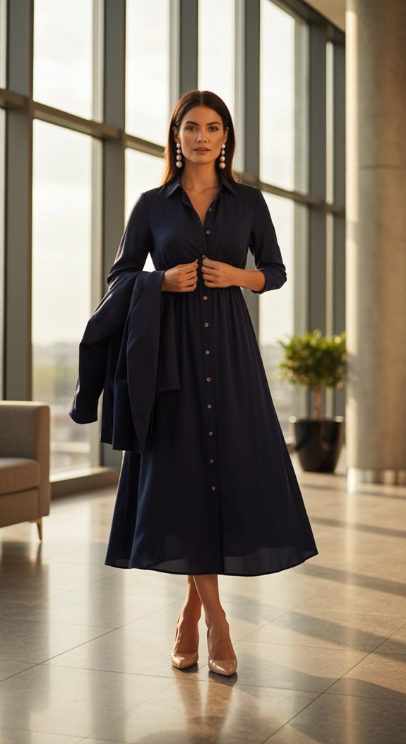 versatile sustainable button front dress