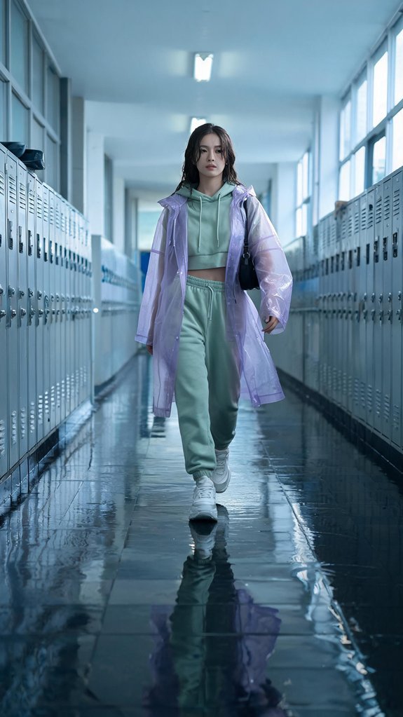 waterproof athleisure layering