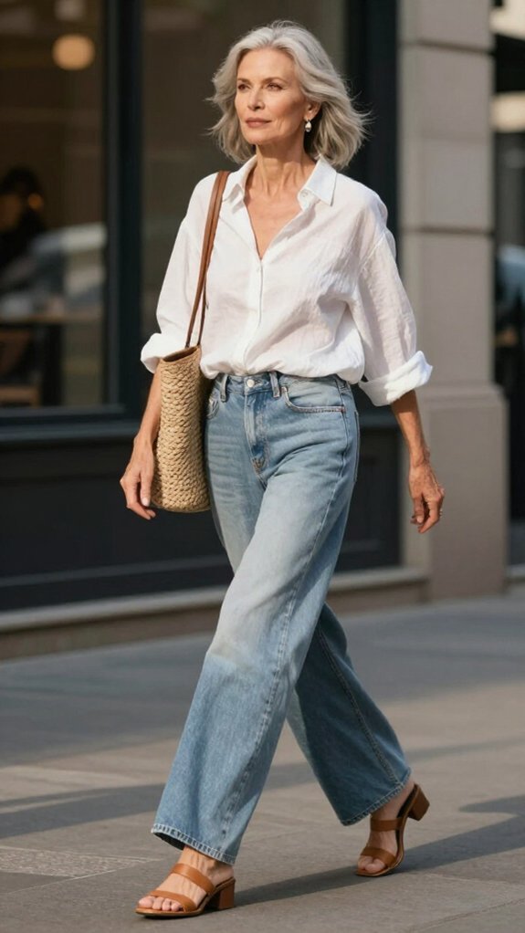 wide leg eco denim wide leg eco denim
